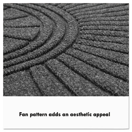 Guardian EcoGuard Diamond Floor Mat, Fan Only, 24 x 48, Charcoal (EGDFAN020404)