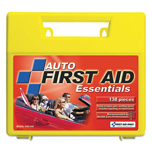 First Aid Only Essentials First Aid Kit, 138 Pieces, Plastic Case (340)