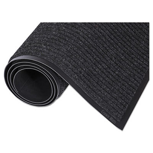 Crown Needle-Rib Wiper/Scraper Mat, Rectangular, Charcoal Gray Ribbed Surface, 48" x 72" (NR0046CH)