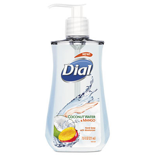 Dial Liquid Hand Soap, Coconut Water and Mango, 7.5 oz Pump Bottle, 12/Carton (12159CT)
