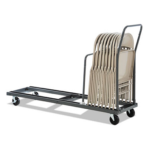Alera Chair/Table Cart, Metal, 600 lb Capacity, 20.86" x 50.78" to 72.04" x 43.3", Black (FTCART)