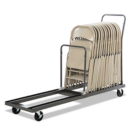 Alera Chair/Table Cart, Metal, 600 lb Capacity, 20.86" x 50.78" to 72.04" x 43.3", Black (FTCART)