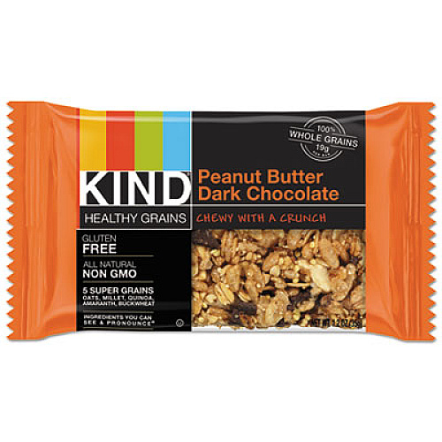 KIND Healthy Grains Bar, Peanut Butter Dark Chocolate, 1.2 oz, 12/Box (18083)