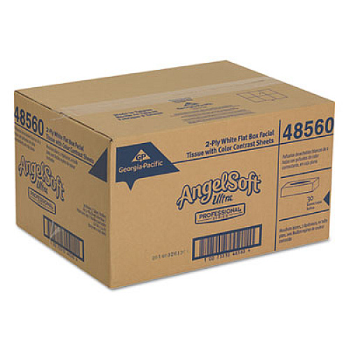 Georgia Pacific Professional Ultra Premium Facial Tissue, White, 2-Ply, White, 125 Sheets/Box, 30 Boxes/Carton (48560)