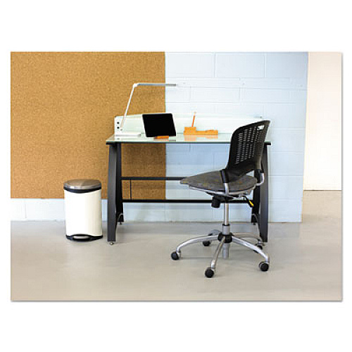 Safco Step-On Medical Receptacle, 3 gal, Steel, White (9901WH)