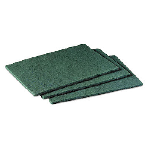Scotch-Brite PROFESSIONAL Commercial Scouring Pad 96, 6 x 9, Green, 10/Pack (96CC)