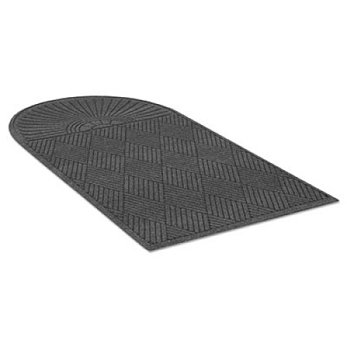 Guardian EcoGuard Diamond Floor Mats, Rectangular with Single Fan, Charcoal Gray Carpeted Surface, 72" x 36" (EGDSF030604)