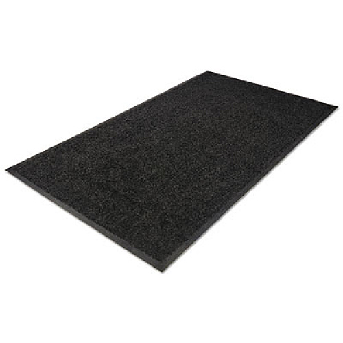 Guardian Platinum Series Walk-Off Indoor Wiper Mat, Rectangular, Black Carpeted Surface, 36" x 60" (94030535)