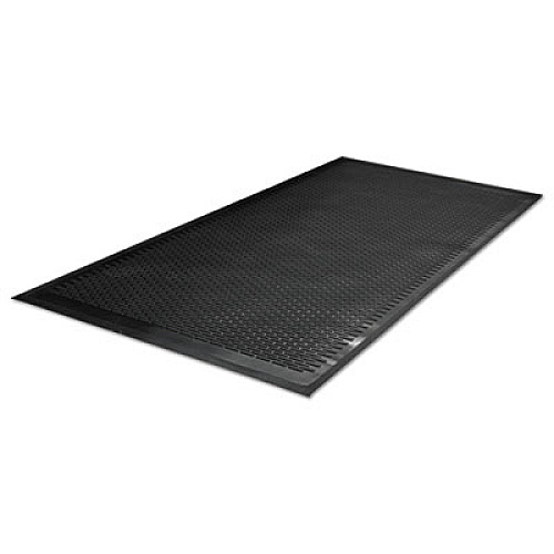 Guardian Clean Step Outdoor Rubber Scraper Mat, Polypropylene, 48 x 72, Black (14040600)