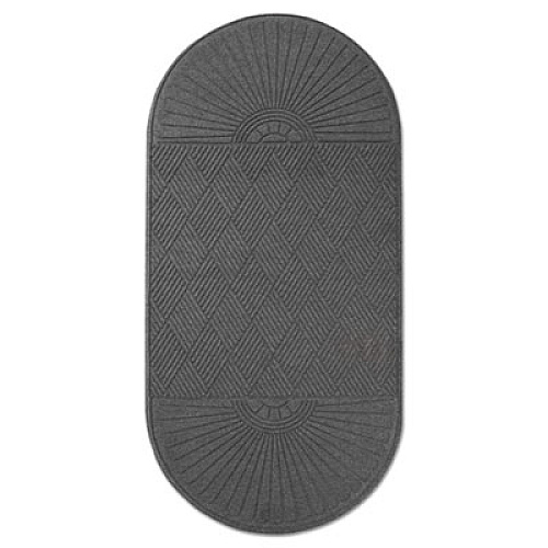 Guardian EcoGuard Diamond Floor Mat, Double Fan, 48 x 96, Charcoal (EGDDF040804)