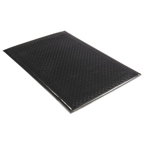 Guardian Soft Step Supreme Anti-Fatigue Floor Mat, Rectangular, Black Cross-Hatch Embossed Surface, 36" x 60" (24030501DIAM)
