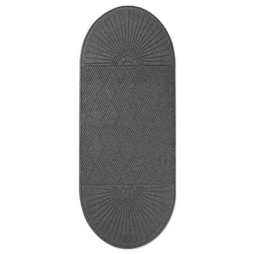 Guardian EcoGuard Diamond Floor Mat, Double Fan, 36 x 96, Charcoal (EGDDF030804)