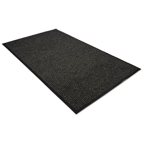 Guardian Golden Series Dual Rib Indoor Wiper Mats, Rectangular, Charcoal Gray Carpeted Surface, 36" x 60" (64030530)