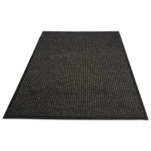 Guardian Golden Series Dual Rib Indoor Wiper Mats, Rectangular, Charcoal Gray Carpeted Surface, 48" x 72" (64040630)