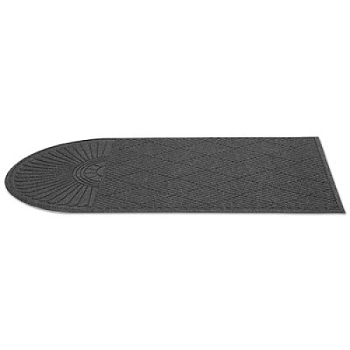 Guardian EcoGuard Diamond Floor Mats, Rectangular with Single Fan, Charcoal Gray Carpeted Surface, 72" x 36" (EGDSF030604)