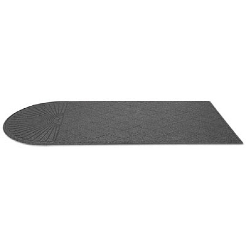 Guardian EcoGuard Diamond Floor Mats, Rectangular with Single Fan, Charcoal Gray Carpeted Surface, 96" x 48" (EGDSF040804)