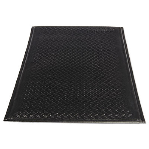 Guardian Soft Step Supreme Anti-Fatigue Floor Mat, Rectangular, Black Cross-Hatch Embossed Surface, 36" x 60" (24030501DIAM)