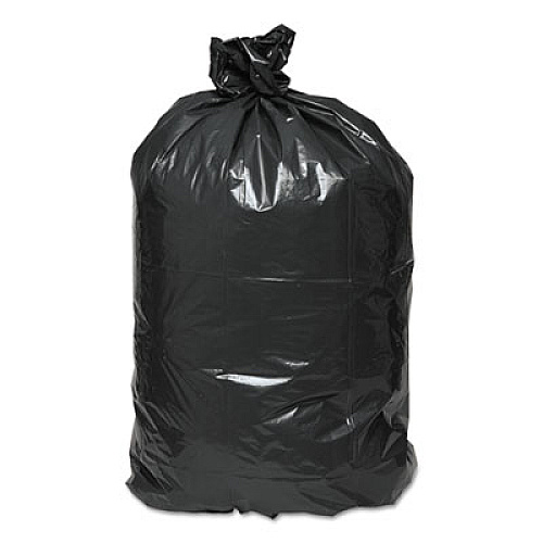 Earthsense Commercial Linear Low Density Recycled Can Liners, 45 gal, 2 mil, 40" x 46", Black, 10 Bags/Roll, 10 Rolls/Carton (RNW4620)