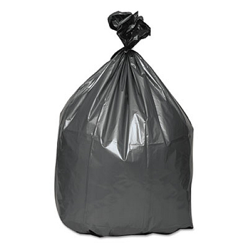 Platinum Plus Can Liners, 56 gal, 1.55 mil, 43" x 48", Gray, 10 Bags/Roll, 5 Rolls/Carton (PLA4770)
