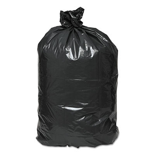 Earthsense Commercial Linear Low Density Recycled Can Liners, 56 gal, 2 mil, 43" x 47", Black, 10 Bags/Roll, 10 Rolls/Carton (RNW4320)