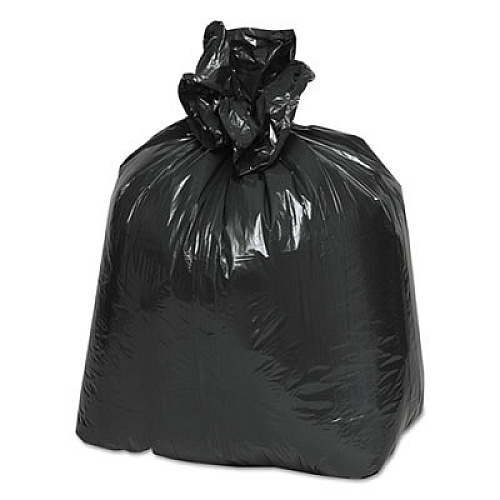 Classic Linear Low-Density Can Liners, 16 gal, 0.6 mil, 24" x 33", Black, 25 Bags/Roll, 20 Rolls/Carton (243115B)