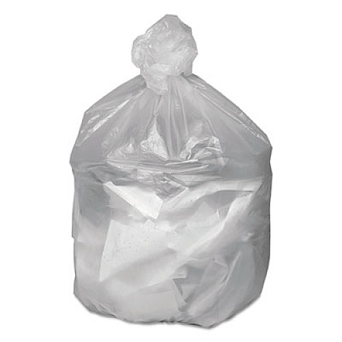 Good 'n Tuff Waste Can Liners, 10 gal, 6 mic, 24" x 24", Natural, 50 Bags/Roll, 20 Rolls/Carton (GNT2424)
