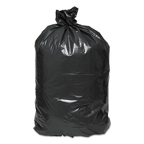 Earthsense Commercial Linear Low Density Recycled Can Liners, 60 gal, 2 mil, 38" x 58", Black, 10 Bags/Roll, 10 Rolls/Carton (RNW5820)