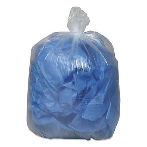 Classic Clear Linear Low-Density Can Liners, 56 gal, 0.9 mil, 43" x 47", Clear, 10 Bags/Roll, 10 Rolls/Carton (434722C)