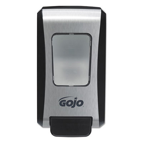 GOJO FMX-20 Soap Dispenser, 2 L, 6.5 x 4.7 x 11.7, Black/Chrome, 6/Carton (527106)