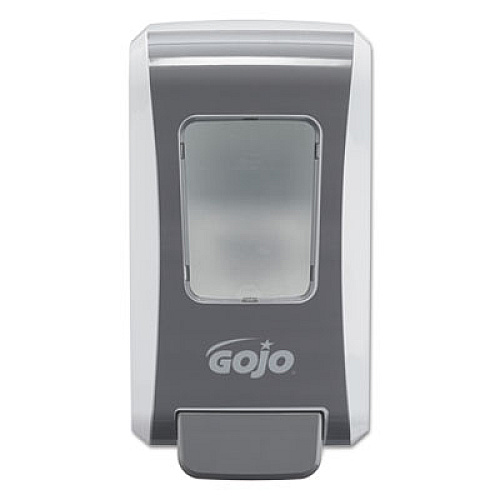 GOJO FMX-20 Soap Dispenser, 2 L, 6.5 x 4.7 x 11.7, White/Gray, 6/Carton (527006)