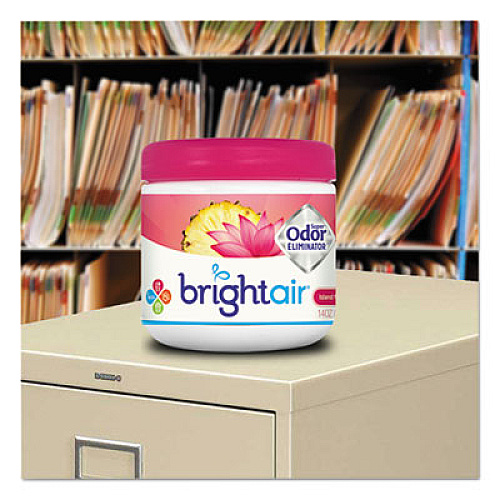 BRIGHT Air Super Odor Eliminator, Island Nectar and Pineapple, Pink, 14 oz Jar (900114EA)