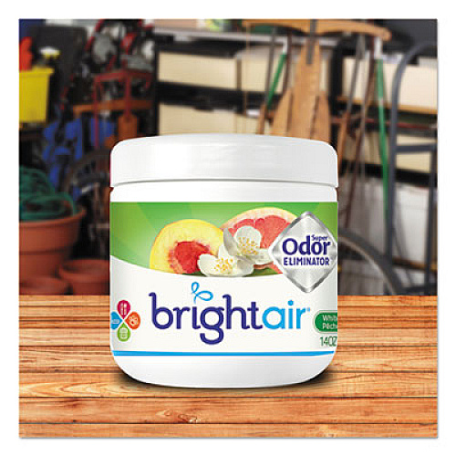 BRIGHT Air Super Odor Eliminator, White Peach and Citrus, 14 oz Jar (900133)