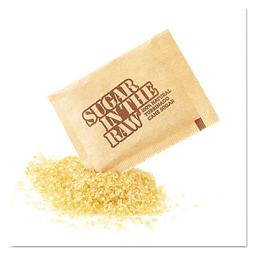 Sugar in the Raw Sugar Packets, Raw Sugar, 0.18 Oz Packets, 500 Per Carton (827749)