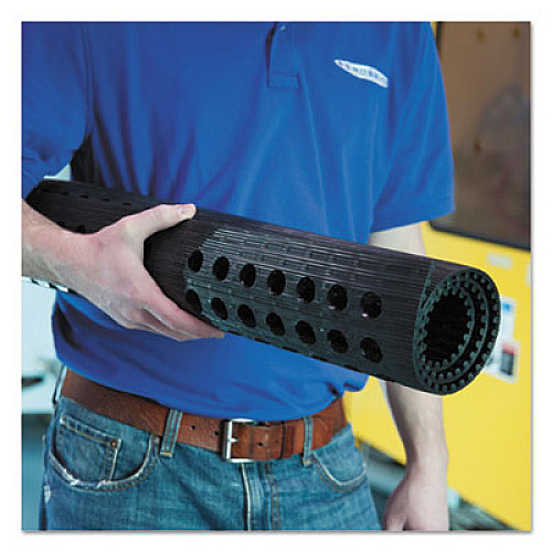 ES Robbins Pro Lite Four-Way Drain Mat, 24 x 36, Black (184714)