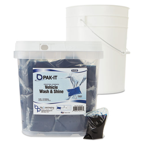 VEHICLE WASH AND SHINE, BLUE, 50 PAK-ITS/TUB (545820003200)