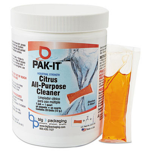 Citrus All-Purpose Cleaner, Citrus Scent, 20 PAK-ITs/Jar,12 Jars/Carton (5784202240CT)
