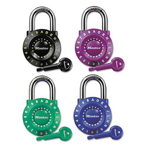 Master Lock Set-Your-Own Combination Lock, Steel, 1 7/8" Wide, Assorted (1590D)