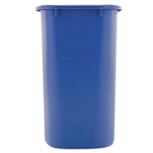 Rubbermaid Commercial Deskside Recycling Container, Medium, 28.13 qt, Plastic, Blue (295673BE)