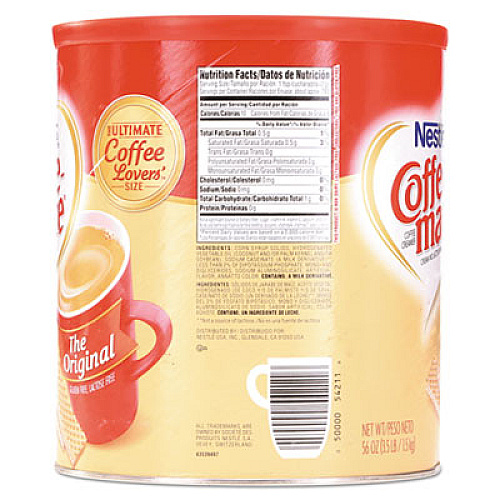 Coffee mate Non-Dairy Powdered Creamer, Original, 56 Oz Canister (824802)