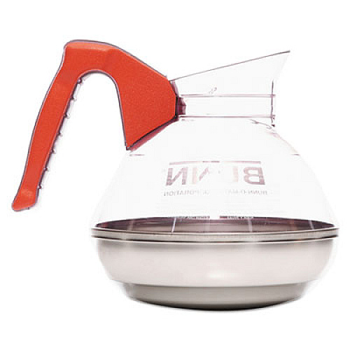 BUNN Easy Pour Decanter, 64 oz, Orange Handle (6101)