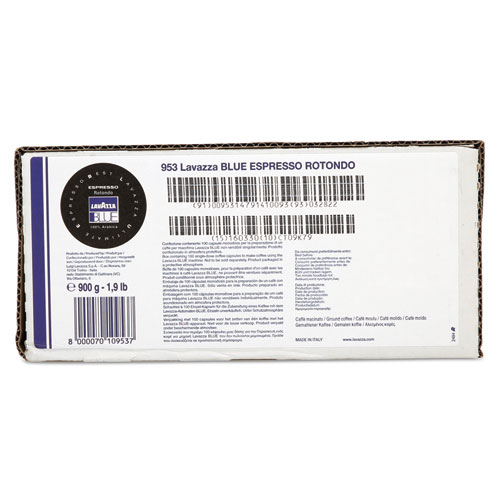 Lavazza Blue Espresso Capsules, Rotondo-Dark Roast, 9 G, 100/box (953)