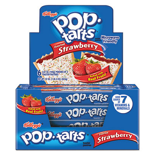 Kellogg's Pop Tarts, Frosted Strawberry, 3.67 oz, 2/Pack, 6 Packs/Box (31732)