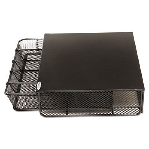 Safco One Drawer Hospitality Organizer, 5 Compartments, 12.5 x 11.25 x 3.25, Black (3274BL)