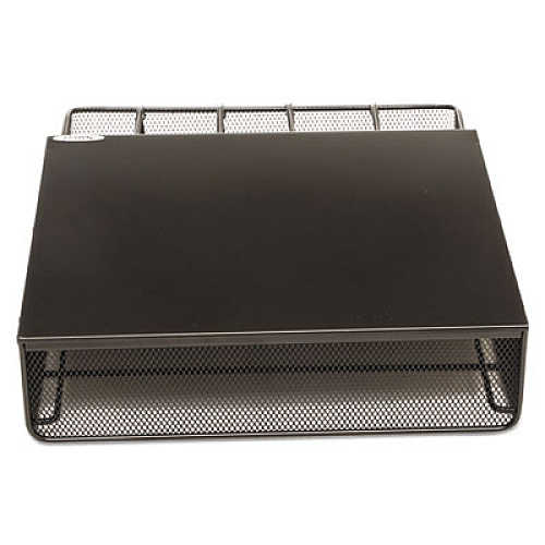 Safco One Drawer Hospitality Organizer, 5 Compartments, 12.5 x 11.25 x 3.25, Black (3274BL)