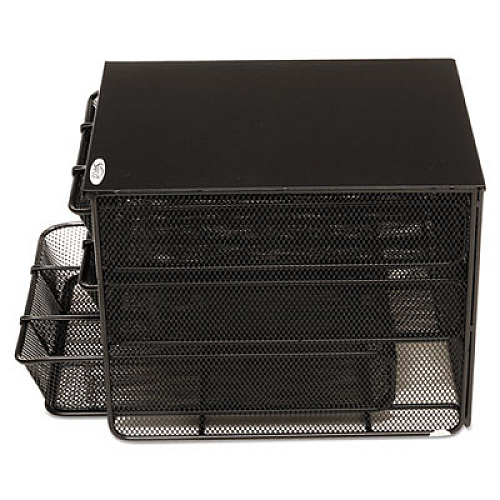 Safco 3 Drawer Hospitality Organizer, 7 Compartments, 11.5 x 8.25 x 8.25, Black (3275BL)