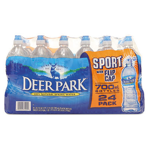 Deer Park Natural Spring Water, 23.6 Oz Bottle, 24 Bottles/carton (828453)