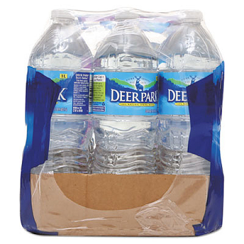 Deer Park Natural Spring Water, 1 Liter Bottle, 15 Bottles/carton (828474)
