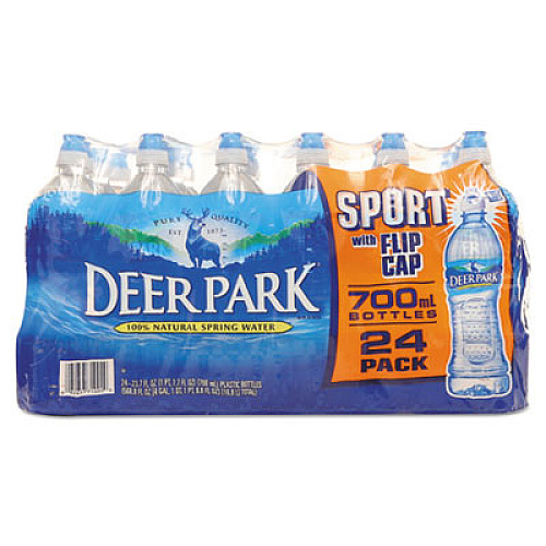Deer Park Natural Spring Water, 23.6 Oz Bottle, 24 Bottles/carton (828453)