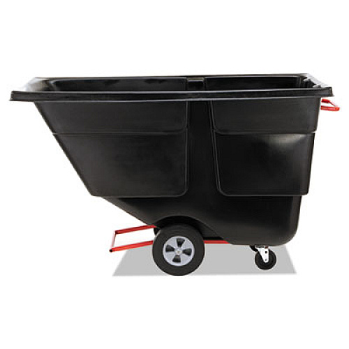 Rubbermaid Commercial 1 cu yd BRUTE Rotomolded Tilt Truck, 850 lb Capacity, Black (1314BLA)