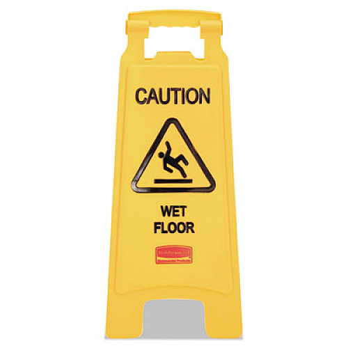 Rubbermaid Commercial "Caution Wet Floor" Sign, 11 x 12 x 25, Yellow (611277YW)